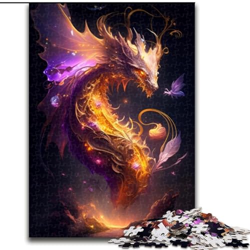 1000-teiliges Puzzle „Schöner Drache“, 1000-teiliges Puzzle für Erwachsene, anspruchsvolles Denkspiel für Teenager, Familienspaß, DIY-Heimdekor-Geschenk (Größe 26x38cm) von WGLINGX
