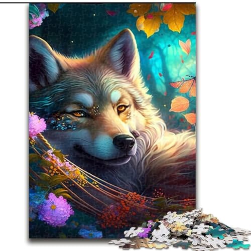 1000-teiliges Puzzle „Schöner Wolf“, Holzpuzzle, anspruchsvolles DIY-Denkspiel, interaktive Familienaktivität (Größe 38x26cm) von WGLINGX