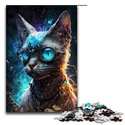 1000-teiliges Puzzle „Siamkatze“, Puzzles für Holzpuzzle, Lernspielzeug (Größe 50 x 75 cm) von WGLINGX