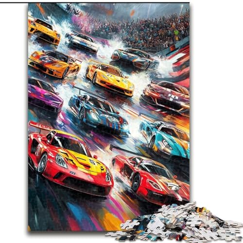 1000-teiliges Puzzle „Sportwagen-Collage“, Puzzle für Erwachsene, anspruchsvolles DIY-Denkspiel, interaktives Familienspiel (Größe 50x75cm) von WGLINGX