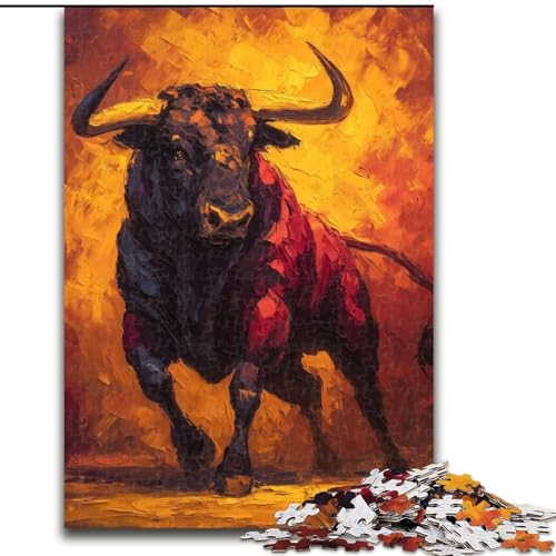 1000-teiliges Puzzle „Stierkämpfer“, 1000-teiliges Puzzle, Heimdekoration, Spaß für die ganze Familie, ab 14 Jahren (Größe 26x38cm) von WGLINGX