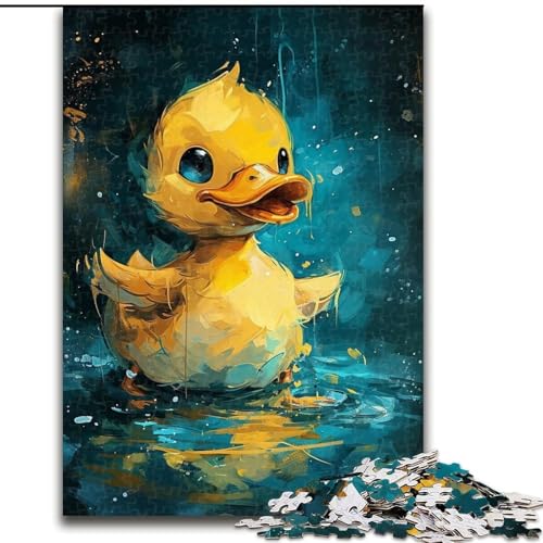 1000-teiliges Puzzle „Süße kleine gelbe Ente“, 1000-teiliges Puzzle für Erwachsene für Teenager, interaktives Familienspiel, herausforderndes Geschenk (Größe 26x38cm) von WGLINGX