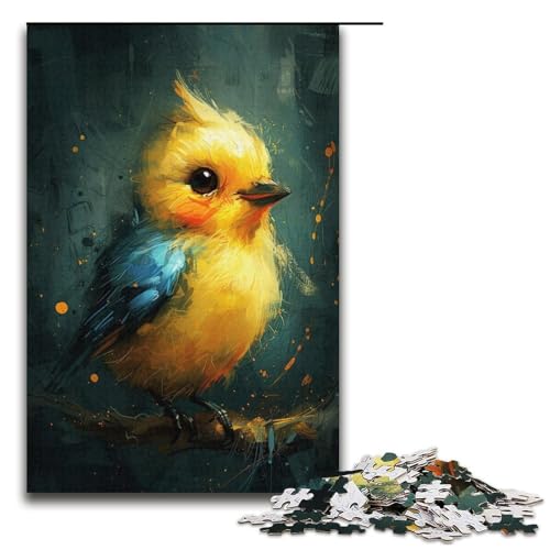 1000-teiliges Puzzle „Süßer Kleiner gelber Vogel“ für Erwachsene, Papppuzzle, tolles Geschenk für Erwachsene (Größe 38 x 26 cm) von WGLINGX