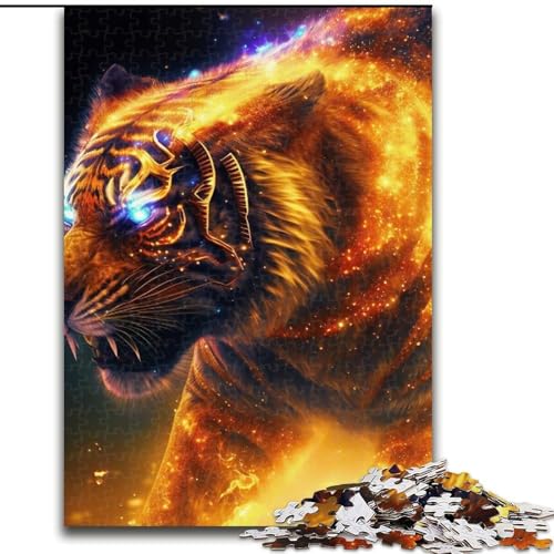 1000-teiliges Puzzle „Tiger“, Holzpuzzle, anspruchsvolles DIY-Denkspiel, interaktive Familienaktivität (Größe 38x26cm) von WGLINGX