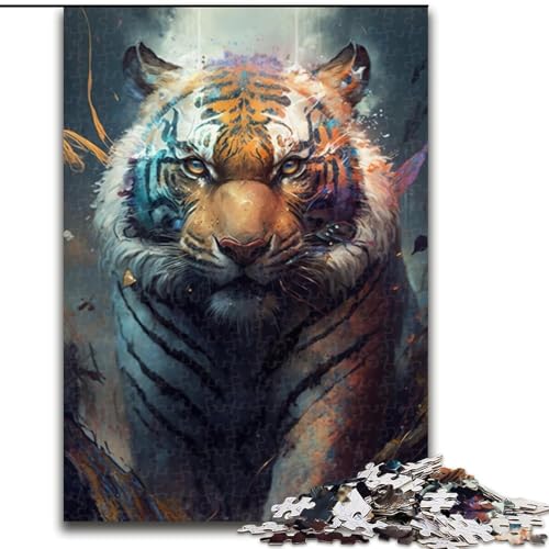 1000-teiliges Puzzle „Tiger“, Holzpuzzle, anspruchsvolles Denkspiel für Teenager, perfekt als Heimdekoration oder Geschenk (Größe 50x75cm) von WGLINGX
