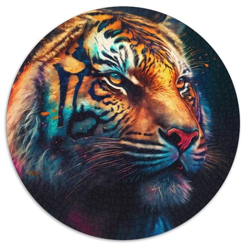 1000-teiliges Puzzle „Tiger“, rundes Denkspiel für Teenager, Spieleabend mit der Familie 67,5 x 67,5 cm 1000-teiliges Puzzle „Tiger“, rundes Denkspiel für Teenager, Spieleabend mit der Familie 67,5 x 67,5 cm von WGLINGX