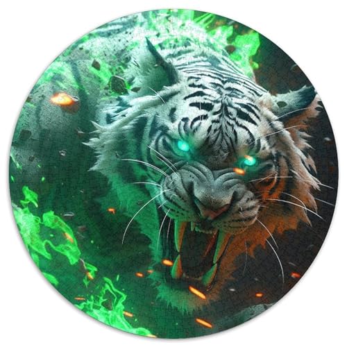 1000-teiliges Puzzle „Tiger“, rundes Denkspiel für Teenager, Spieleabend mit der Familie 67,5 x 67,5 cm 1000-teiliges Puzzle „Tiger“, rundes Denkspiel für Teenager, Spieleabend mit der Familie 67,5 x 67,5 cm von WGLINGX