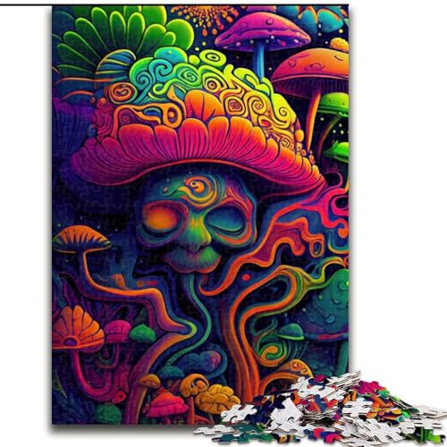 1000-teiliges Puzzle „Trippy Mushrooms“, 1000 Teile, anspruchsvolles Denkspiel für Teenager und Familien, Größe 26x38cm 1000-teiliges Puzzle „Trippy Mushrooms“, 1000 Teile, anspruchsvolles Denkspiel für Teenager und Familien, Größe 26x38cm von WGLINGX