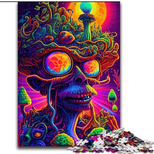 1000-teiliges Puzzle „Trippy Mushrooms“, Puzzle für Erwachsene, 1000 Teile, ideal als Dekoration für Zuhause und Büro, Geburtstag, Größe 26x38cm 1000-teiliges Puzzle „Trippy Mushrooms“, Puzzle für Erwachsene, 1000 Teile, ideal als Dekoration für Zuhause und Büro, Geburtstag, Größe 26x38cm von WGLINGX