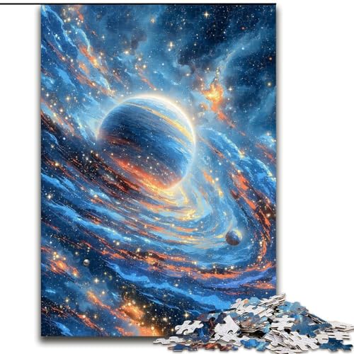 1000-teiliges Puzzle „Universum und Planeten“, 1000-teiliges Puzzle, Heimdekoration, Familienspaß, ab 14 Jahren (Größe 26x38cm) von WGLINGX