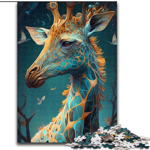 1000-teiliges Puzzle „Verzaubertes Königreich Giraffe“, 1000 Teile, anspruchsvolles Denkspiel für Teenager und Familien, Größe 26x38cm 1000-teiliges Puzzle „Verzaubertes Königreich Giraffe“, 1000 Teile, anspruchsvolles Denkspiel für Teenager und Familien, Größe 26x38cm von WGLINGX