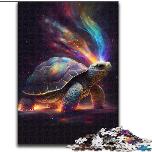 1000-teiliges Puzzle „Weltraumschildkröte“, Holzpuzzle, anspruchsvolles Denkspiel für Teenager, perfekt als Heimdekoration oder Geschenk (Größe 50x75cm) von WGLINGX