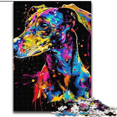 1000-teiliges Puzzle „Whippet“, Holzpuzzle, anspruchsvolles DIY-Denkspiel, interaktive Familienaktivität (Größe 38x26cm) von WGLINGX
