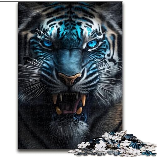 1000-teiliges Puzzle „Wild Tiger Blue Eyes“, Holzpuzzle, ideal für Büro, Schlafzimmer, Wohnzimmerdekoration, Größe 50x75cm 1000-teiliges Puzzle „Wild Tiger Blue Eyes“, Holzpuzzle, ideal für Büro, Schlafzimmer, Wohnzimmerdekoration, Größe 50x75cm von WGLINGX