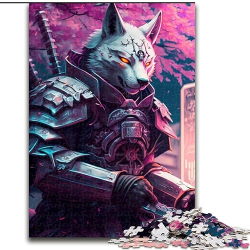 1000-teiliges Puzzle „Wolf“, Holzpuzzle für Teenager, Familien-Lernspiele, Heimdekoration, Geschenk (Größe 26x38cm) von WGLINGX