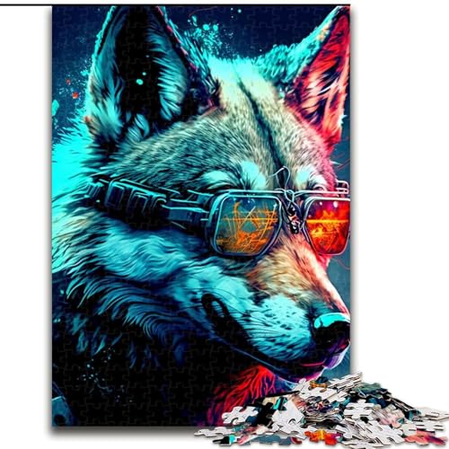 1000-teiliges Puzzle „Wolf“ aus Holz, ideal für Büro, Schlafzimmer, Wohnzimmer, Dekoration, Größe 26x38cm 1000-teiliges Puzzle „Wolf“ aus Holz, ideal für Büro, Schlafzimmer, Wohnzimmer, Dekoration, Größe 26x38cm von WGLINGX
