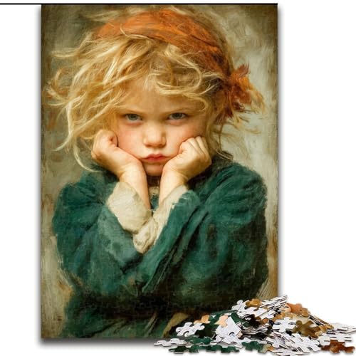 1000-teiliges Puzzle „Wütender Kleiner Junge“, Puzzle 1000 Teile für Erwachsene, Teenager, Stressabbau, Cooles einzigartiges Geschenk für die Familie (Größe 50x75cm) von WGLINGX