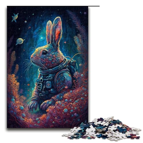 1000-teiliges Puzzle Astronaut Bunny Puzzle für Teenager Holzpuzzle Lernspiele für Erwachsene 50x75cm 1000-teiliges Puzzle Astronaut Bunny Puzzle für Teenager Holzpuzzle Lernspiele für Erwachsene 50x75cm von WGLINGX