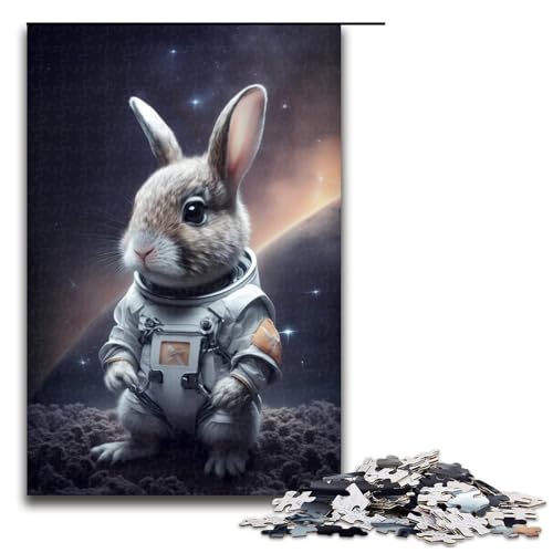 1000-teiliges Puzzle Astronaut Bunny Puzzle für Teenager Holzpuzzle Lernspiele für Erwachsene 50x75cm 1000-teiliges Puzzle Astronaut Bunny Puzzle für Teenager Holzpuzzle Lernspiele für Erwachsene 50x75cm von WGLINGX