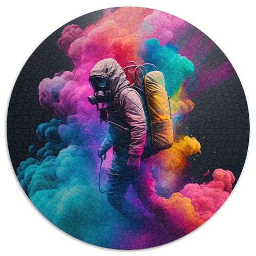 1000-teiliges Puzzle Astronaut aus Pappe mit interaktivem Familienspiel, Kinder ab 14 Jahren, 1000 Teile (67,5x67,5cm) von WGLINGX