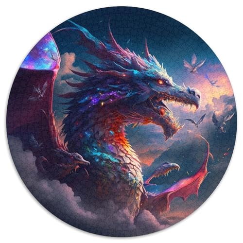 1000-teiliges Puzzle Brave Dragon, Kartonpuzzle mit interaktivem Familienspiel, Kinder ab 14 Jahren, 1000 Teile (67,5x67,5cm) von WGLINGX