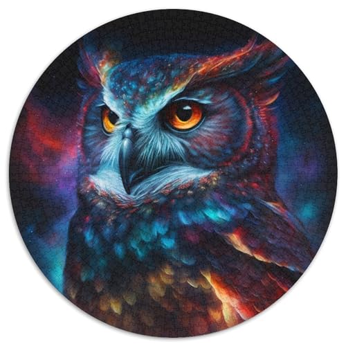 1000-teiliges Puzzle Eule aus Karton mit interaktivem Familienspiel, Kinder ab 14 Jahren, 1000 Teile (67,5x67,5cm) von WGLINGX