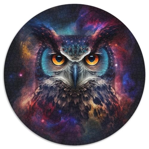 1000-teiliges Puzzle Eule aus Karton mit interaktivem Familienspiel, Kinder ab 14 Jahren, 1000 Teile (67,5x67,5cm) von WGLINGX