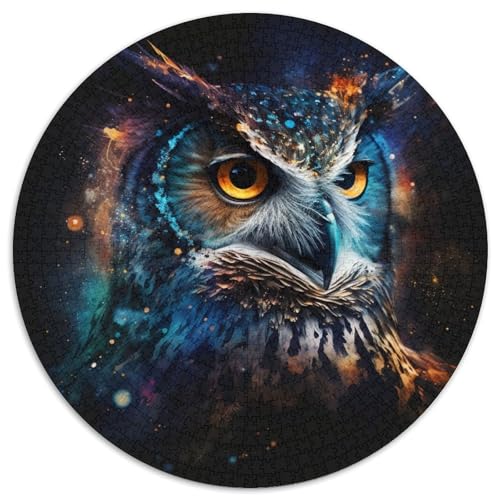 1000-teiliges Puzzle Eule aus Karton mit interaktivem Familienspiel, Kinder ab 14 Jahren, 1000 Teile (67,5x67,5cm) von WGLINGX