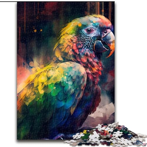 1000-teiliges Puzzle Fantasie-Papagei aus Pappe, interaktives Familienspiel, Denksportaufgabe als Geschenk, Lernspielzeug (Größe 26x38cm) von WGLINGX