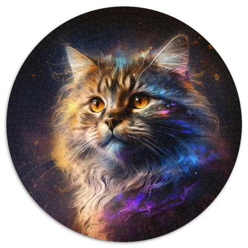 1000-teiliges Puzzle Fantasy Cat aus Karton mit interaktivem Familienspiel, Kinder ab 14 Jahren, 1000 Teile (67,5x67,5cm) von WGLINGX
