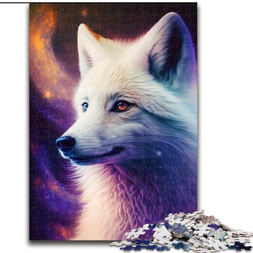 1000-teiliges Puzzle Fantasy Fox, Holzpuzzle, interaktives Familienspiel, Denksportaufgabe, Geschenk, Lernspielzeug (Größe 38x26cm) von WGLINGX