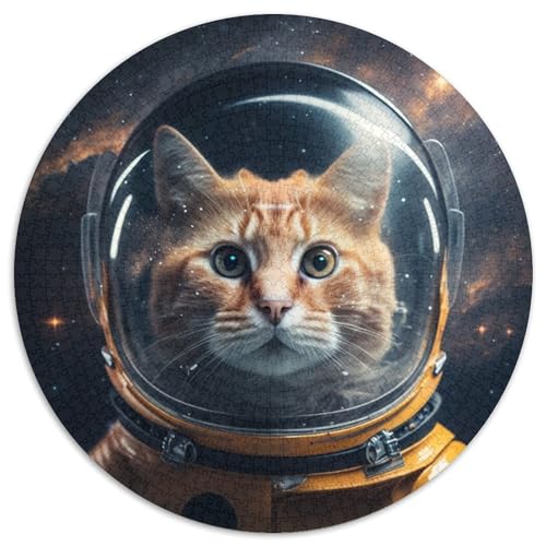 1000-teiliges Puzzle-Geschenk, Astronautenkatze, unmögliches Puzzle für Erwachsene, ideales Urlaubs- oder Geburtstagsgeschenk, Partyspiel-Spielzeug (67,5 x 67,5 cm) von WGLINGX