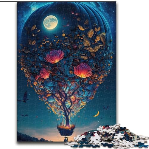 1000-teiliges Puzzle-Geschenk, Ballon im Weltraum, 1000-teiliges Puzzle für Erwachsene, pädagogisches und unterhaltsames Indoor-Spiel für die Heimdekoration, Größe 26x38cm von WGLINGX