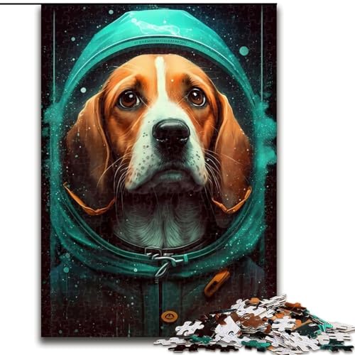 1000-teiliges Puzzle-Geschenk, Beagle-Hund, 1000-teiliges Puzzle für Erwachsene, pädagogisches und unterhaltsames Indoor-Spiel für die Heimdekoration, Größe 26x38cm 1000-teiliges Puzzle-Geschenk, Beagle-Hund, 1000-teiliges Puzzle für Erwachsene, pädagogisches und unterhaltsames Indoor-Spiel für die Heimdekoration, Größe 26x38cm von WGLINGX