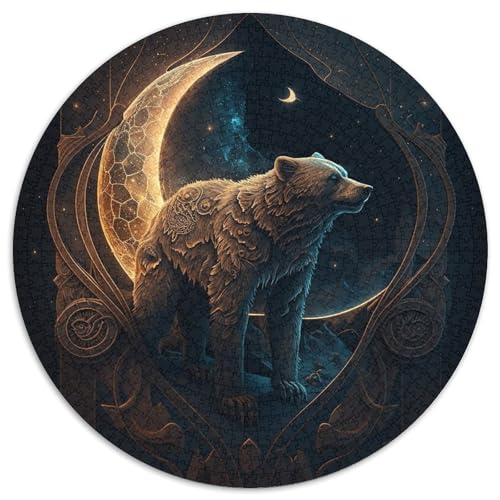1000-teiliges Puzzle-Geschenk, Braunbär, unmögliches Puzzle für Erwachsene, ideales Urlaubs- oder Geburtstagsgeschenk, Partyspiel-Spielzeug (67,5 x 67,5 cm) von WGLINGX