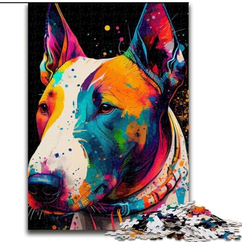 1000-teiliges Puzzle-Geschenk, Bullterrier, Bunte Puzzles für 1000 Teile, für Teenager, Familien-Lernspiele, Heimdekoration, Geschenk, Größe 26x38cm 1000-teiliges Puzzle-Geschenk, Bullterrier, Bunte Puzzles für 1000 Teile, für Teenager, Familien-Lernspiele, Heimdekoration, Geschenk, Größe 26x38cm von WGLINGX