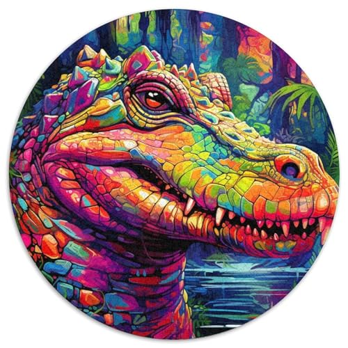 1000-teiliges Puzzle-Geschenk, Bunte Nilkrokodile, 1000-teiliges Puzzle, Denkspiel, interaktives Familienspiel, geeignet für Kinder ab 14 Jahren (67,5 x 67,5 cm) von WGLINGX