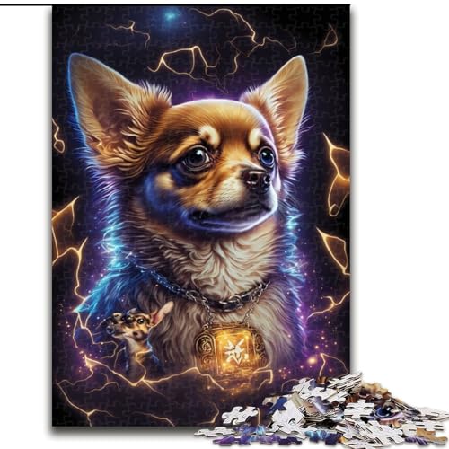1000-teiliges Puzzle-Geschenk, Chihuahua-Hund, Puzzle für 1000 Teile, für Teenager, Familien-Lernspiele, Heimdekoration, Geschenk, Größe 50x75cm von WGLINGX