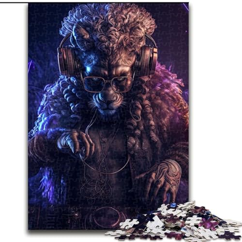 1000-teiliges Puzzle-Geschenk, DJ Lion, Puzzles für 1000 Teile, für Teenager, Familien-Lernspiele, Heimdekoration, Geschenk, Größe 26x38cm 1000-teiliges Puzzle-Geschenk, DJ Lion, Puzzles für 1000 Teile, für Teenager, Familien-Lernspiele, Heimdekoration, Geschenk, Größe 26x38cm von WGLINGX