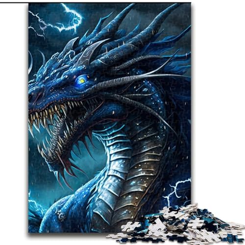 1000-teiliges Puzzle-Geschenk, Drachen-Puzzle im japanischen Stil, 1000 Teile für Erwachsene für Jugendliche, Familien-Lernspiele, Heimdekorationsgeschenk (Größe 26x38cm) von WGLINGX