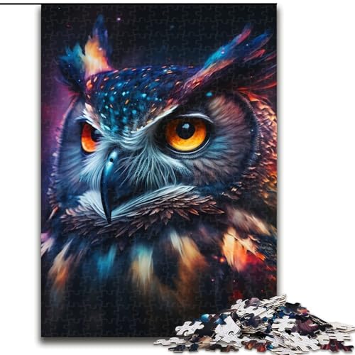 1000-teiliges Puzzle-Geschenk, Eulen-Puzzle für Erwachsene, lehrreiches und unterhaltsames Indoor-Spiel für die Heimdekoration (Größe 26x38cm) von WGLINGX
