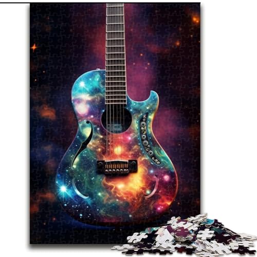 1000-teiliges Puzzle-Geschenk, Galaxie-Gitarren-Puzzle für Erwachsene, lehrreiches und unterhaltsames Indoor-Spiel für die Heimdekoration (Größe 26x38cm) von WGLINGX