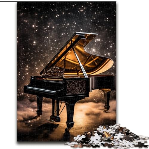 1000-teiliges Puzzle-Geschenk, Galaxy Piano, 1000-teiliges Puzzle, Familieninteraktion und lustiges Geschenk, lebendiges abstraktes Design (Größe 26x38cm) von WGLINGX