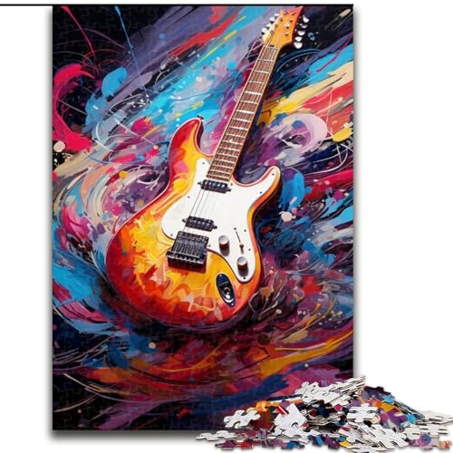 1000-teiliges Puzzle-Geschenk, Gitarren-Puzzle für 1000 Teile, Familie und Freunde, knifflige Herausforderung (Größe 50x75cm) von WGLINGX