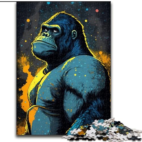 1000-teiliges Puzzle-Geschenk, Gorilla Visionary Puzzles für 1000 Teile für Teenager, Familien-Lernspiele, Heimdekoration, Geschenkgröße 26x38cm 1000-teiliges Puzzle-Geschenk, Gorilla Visionary Puzzles für 1000 Teile für Teenager, Familien-Lernspiele, Heimdekoration, Geschenkgröße 26x38cm von WGLINGX