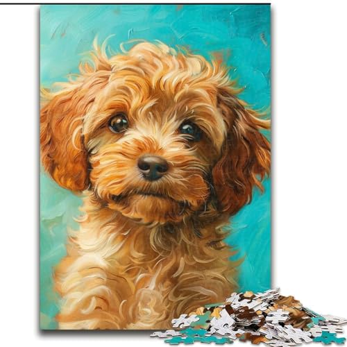 1000-teiliges Puzzle-Geschenk, Happy Dog-Puzzle, 1000 Teile für Erwachsene, ideales Urlaubs- oder Geburtstagsgeschenk, Partyspiel-Spielzeug (Größe 26x38cm) von WGLINGX