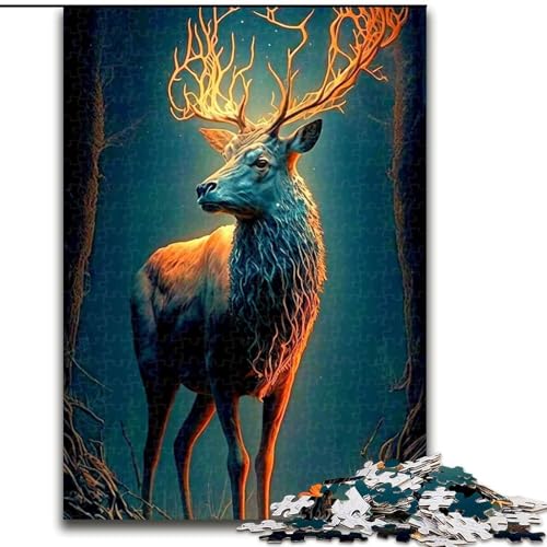1000-teiliges Puzzle-Geschenk, Hirsch-Puzzle für 1000 Teile, für Teenager, Familien-Lernspiele, Heimdekoration, Geschenk, Größe 26x38cm 1000-teiliges Puzzle-Geschenk, Hirsch-Puzzle für 1000 Teile, für Teenager, Familien-Lernspiele, Heimdekoration, Geschenk, Größe 26x38cm von WGLINGX