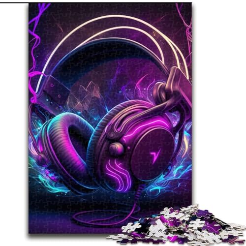 1000-teiliges Puzzle-Geschenk, Live-Musik, Neon, 1000-teiliges Puzzle-Geschenk, Aktivität für Erwachsene und Familien, DIY-Geschenk zur Heimdekoration (Größe 50x75cm) von WGLINGX