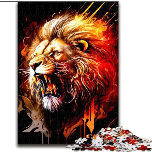 1000-teiliges Puzzle-Geschenk, Löwen-Puzzle für 1000 Teile, für Teenager, Familien-Lernspiele, Heimdekoration, Geschenk, Größe 26x38cm von WGLINGX