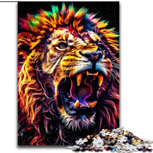 1000-teiliges Puzzle-Geschenk, Löwen-Puzzle für 1000 Teile, pädagogisches und unterhaltsames Indoor-Spiel für die Heimdekoration, Größe 50x75cm von WGLINGX